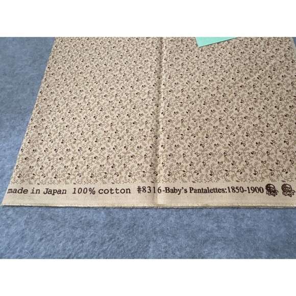 Barbara Brackman Moda Babys Pantalettes 1850-1900 Cotton Fabric 18" x 22" Brown - Picture 3 of 6